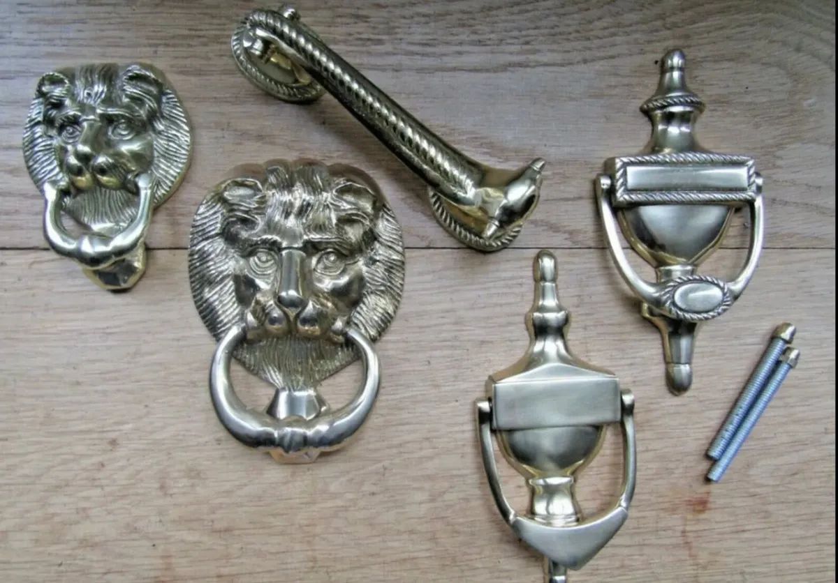 Solid Brass Vintage Retro Style Door Knocker NEW - Image 1