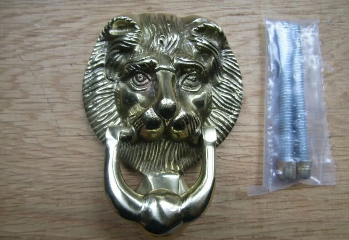 Solid Brass Vintage Retro Style Door Knocker NEW - Image 2