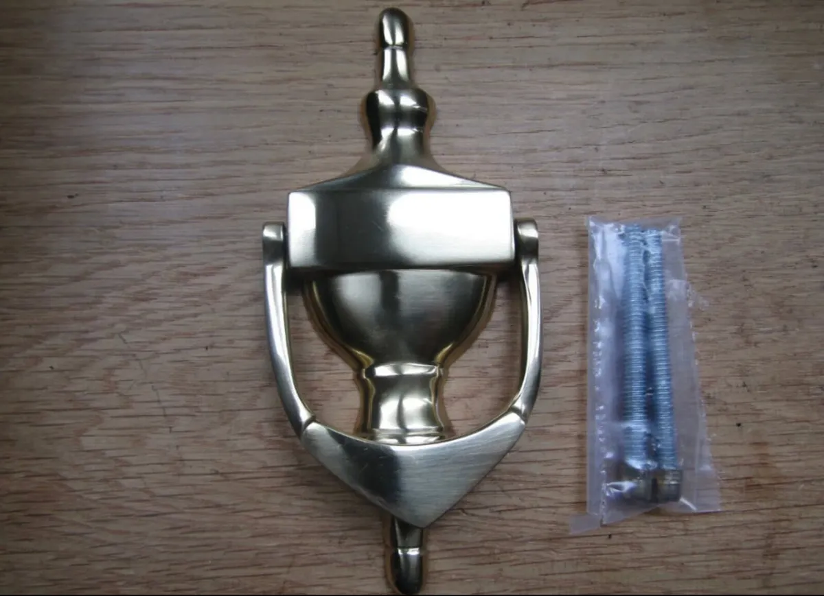 Solid Brass Vintage Retro Style Door Knocker NEW - Image 3