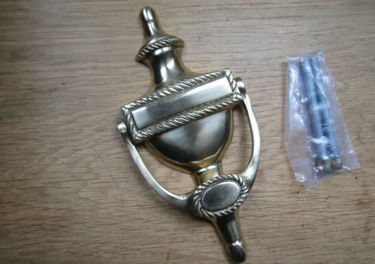 Solid Brass Vintage Retro Style Door Knocker NEW - Image 4