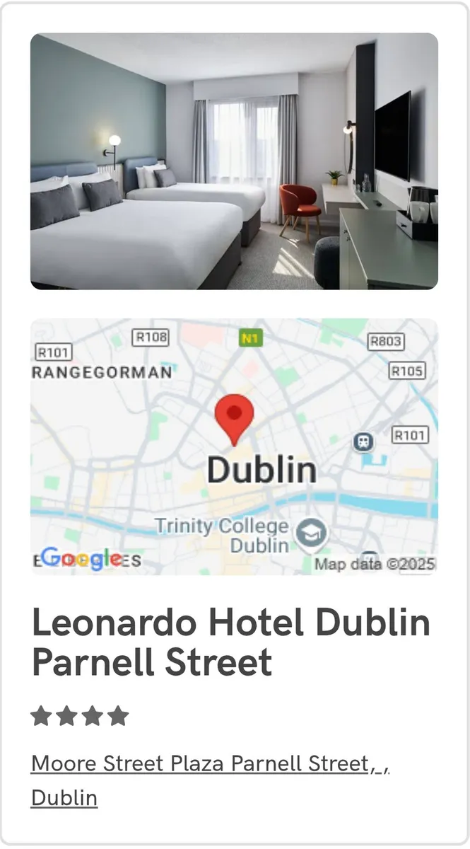 Dublin hotel stay Sunday night of Oasis concert - Image 2