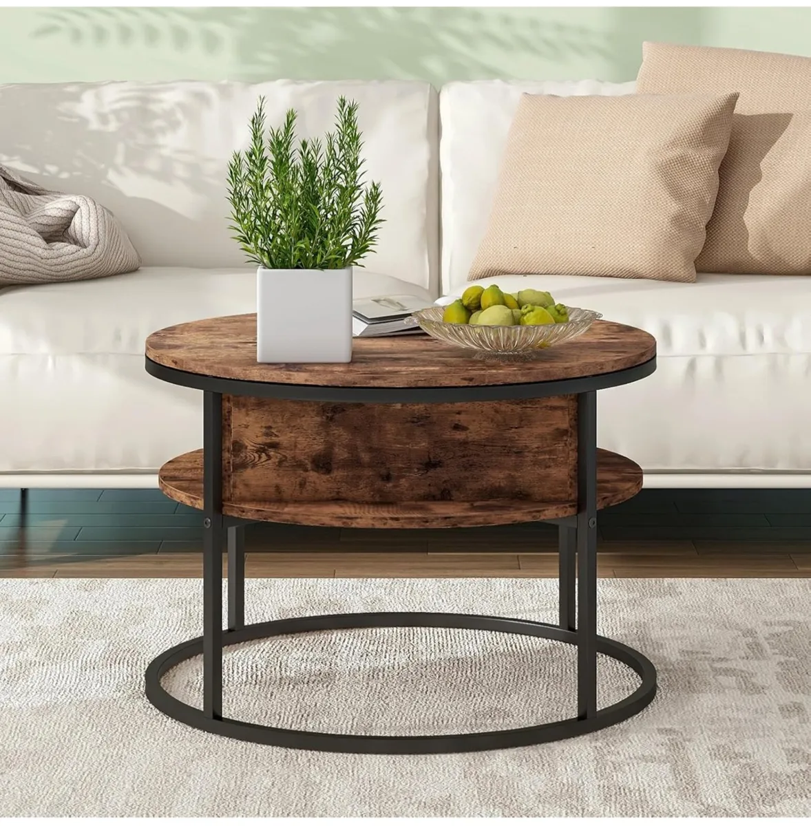 Round Coffee Table,Lift Top Coffee Tables for Livi - Image 4