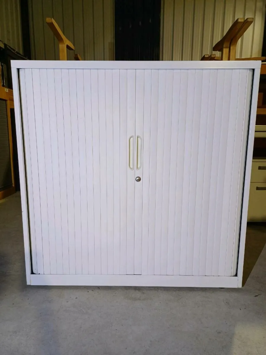100cm Bisley Tambour Filing Cabinet - Image 1