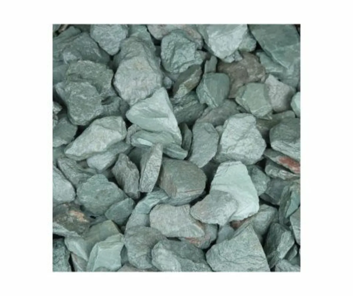 Decorative Gravel in a Bulk Bag Green Slate 40mm
