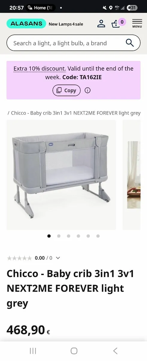 Baby crib 3in1 suotable up to 4 years - Image 1