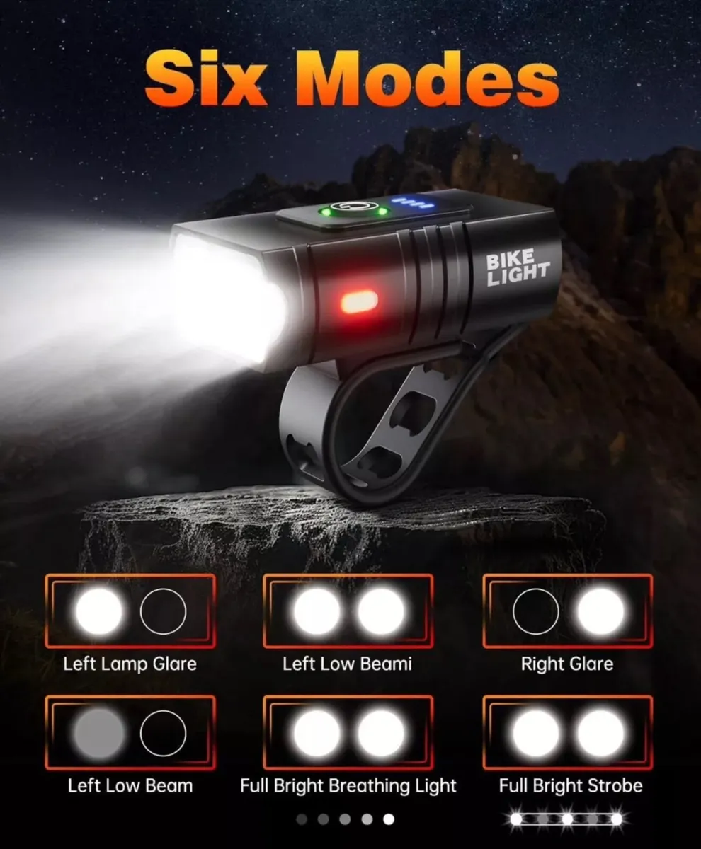 Front & Rear Bike Lights USB Rechargeable NEW - Image 2