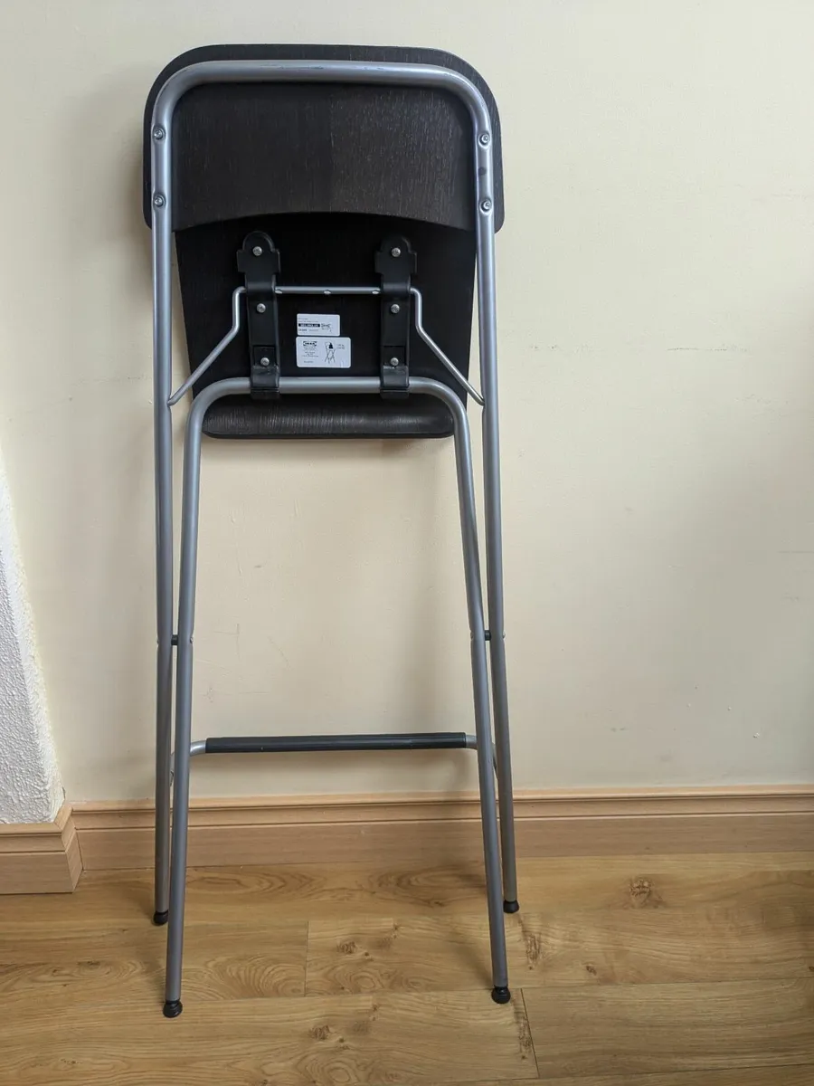 High stool/chair with back, folding - Image 3