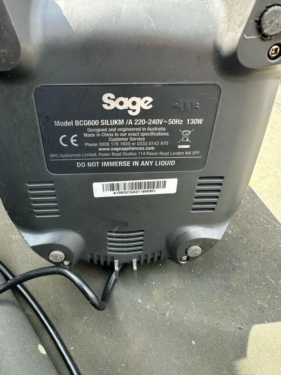 Sage coffee bean grinder - Image 1