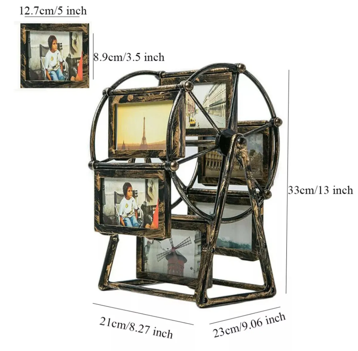 5” Multi Picture Rotating Display Holder NEW - Image 2