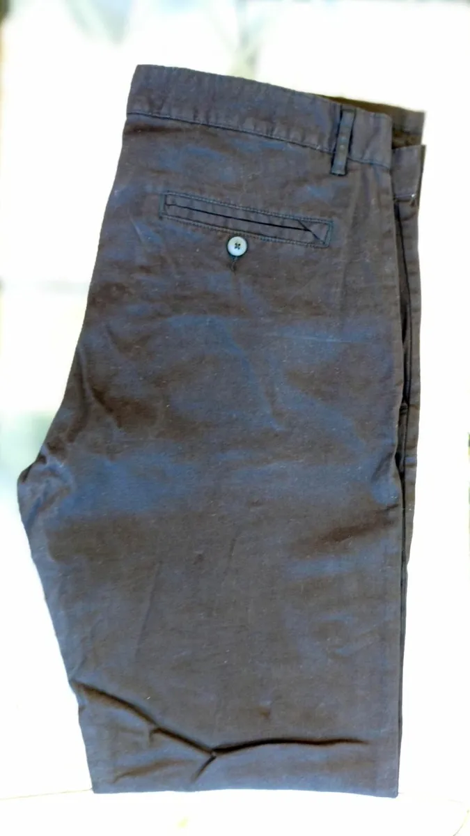 Men's Long Black Trousers (W38 L34) Slim Fit (new) - Image 1