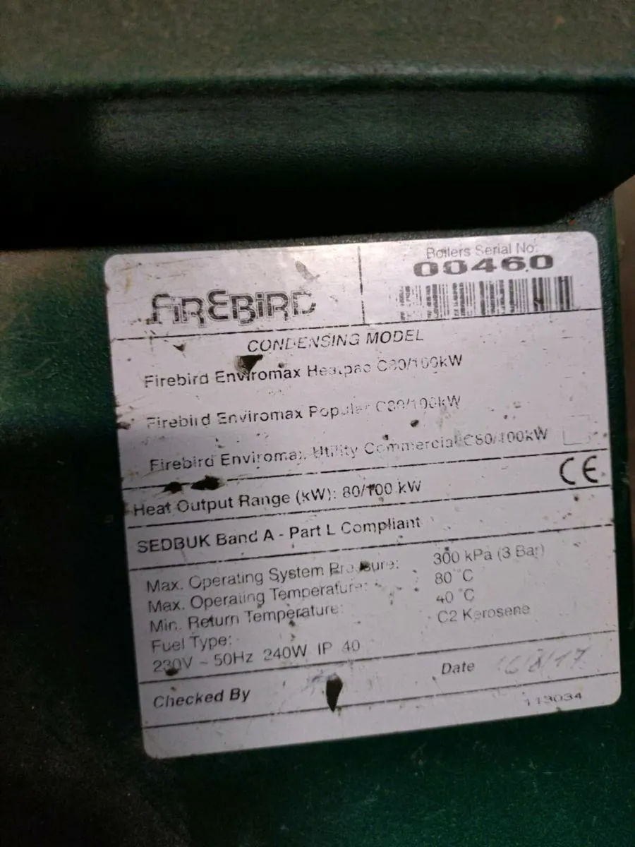 Firebird 100kw condenser boiler - Image 1