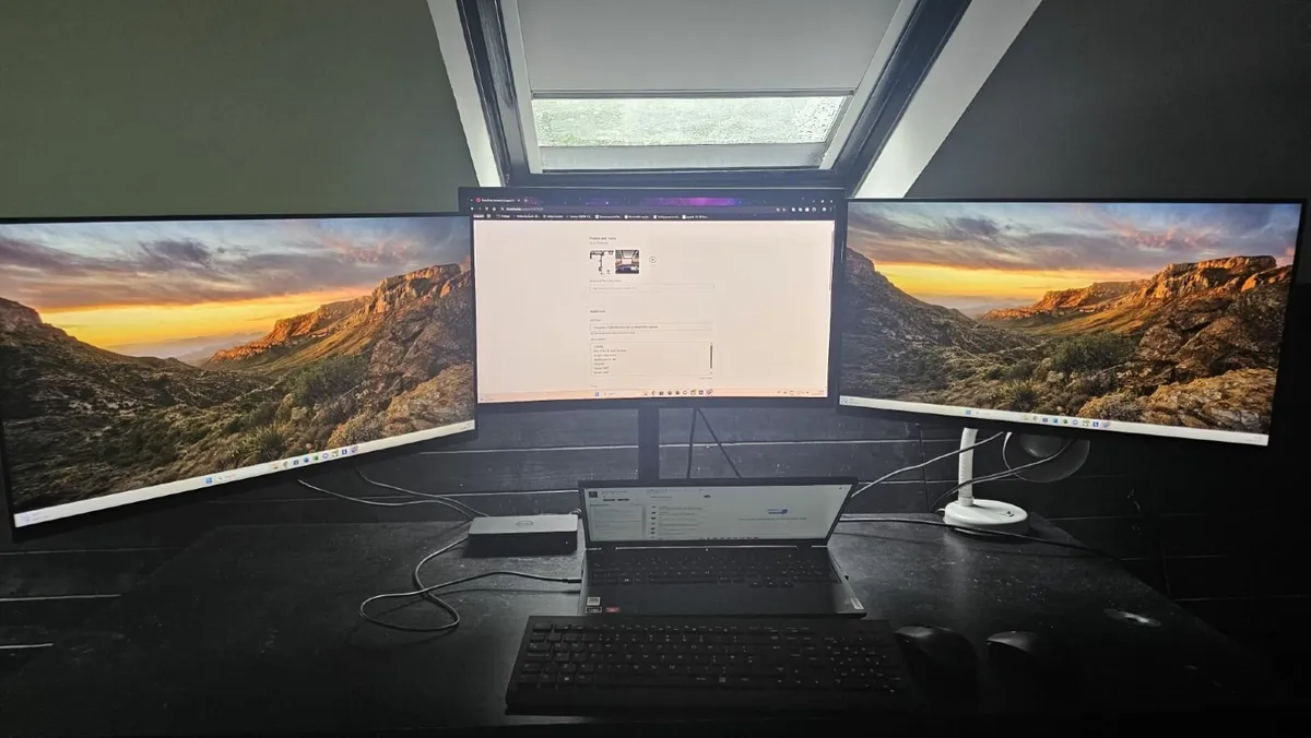Triple Monitor Set up (with 1x gaming monitor) - Image 1
