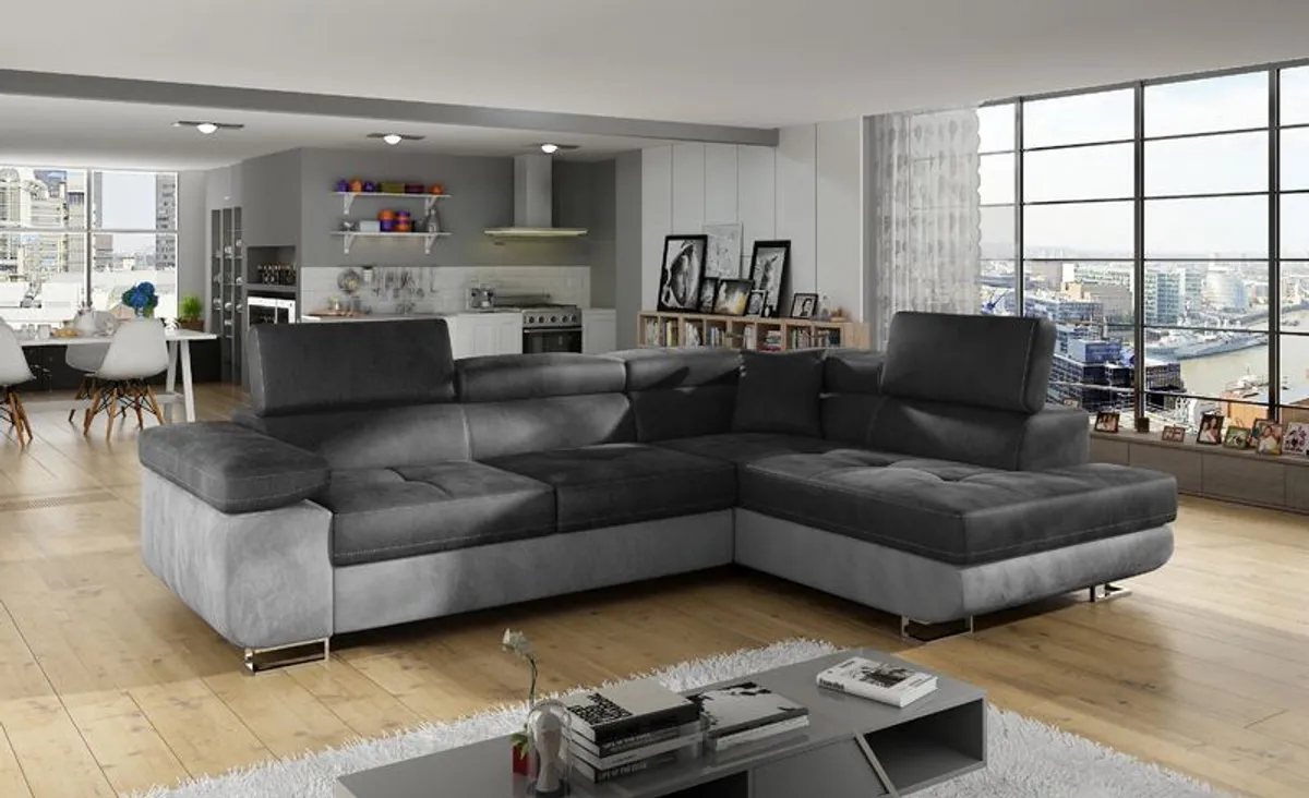 Corner Sofa Bed ANTONIO.BESTSELLER . Perfect design , very comfortable smart fabrics used . FREE delivery - Image 2