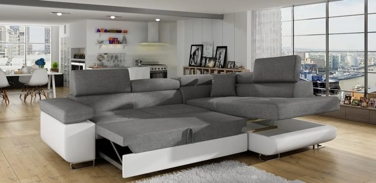 Corner Sofa Bed ANTONIO.BESTSELLER . Perfect design , very comfortable smart fabrics used . FREE delivery - Image 4