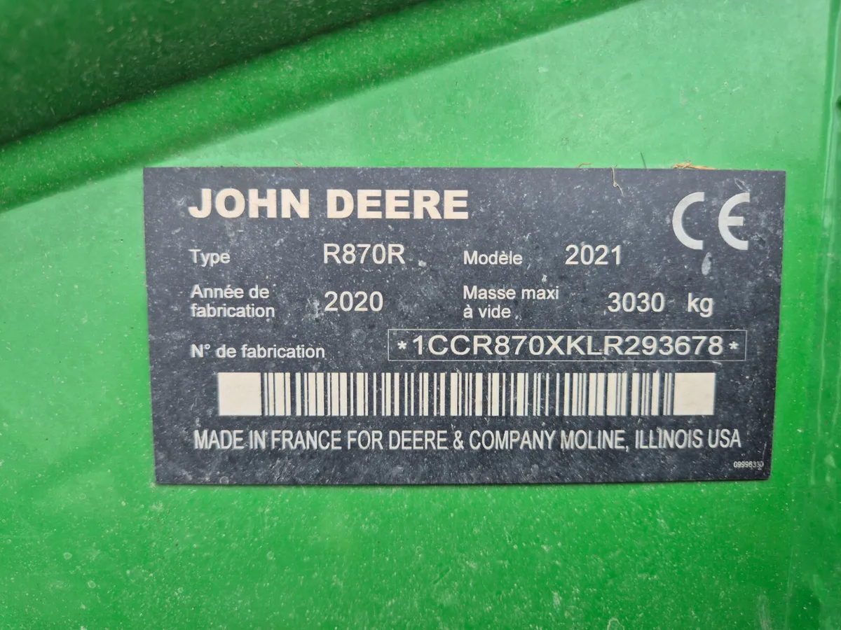 John Deere R870R 2021 - Image 4