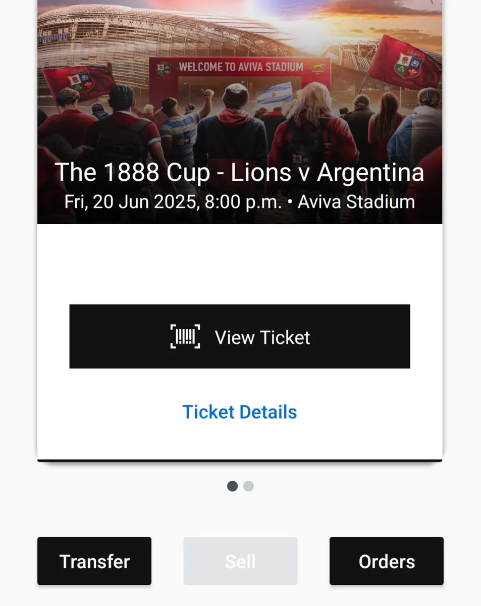 Lions v Argentina tickets