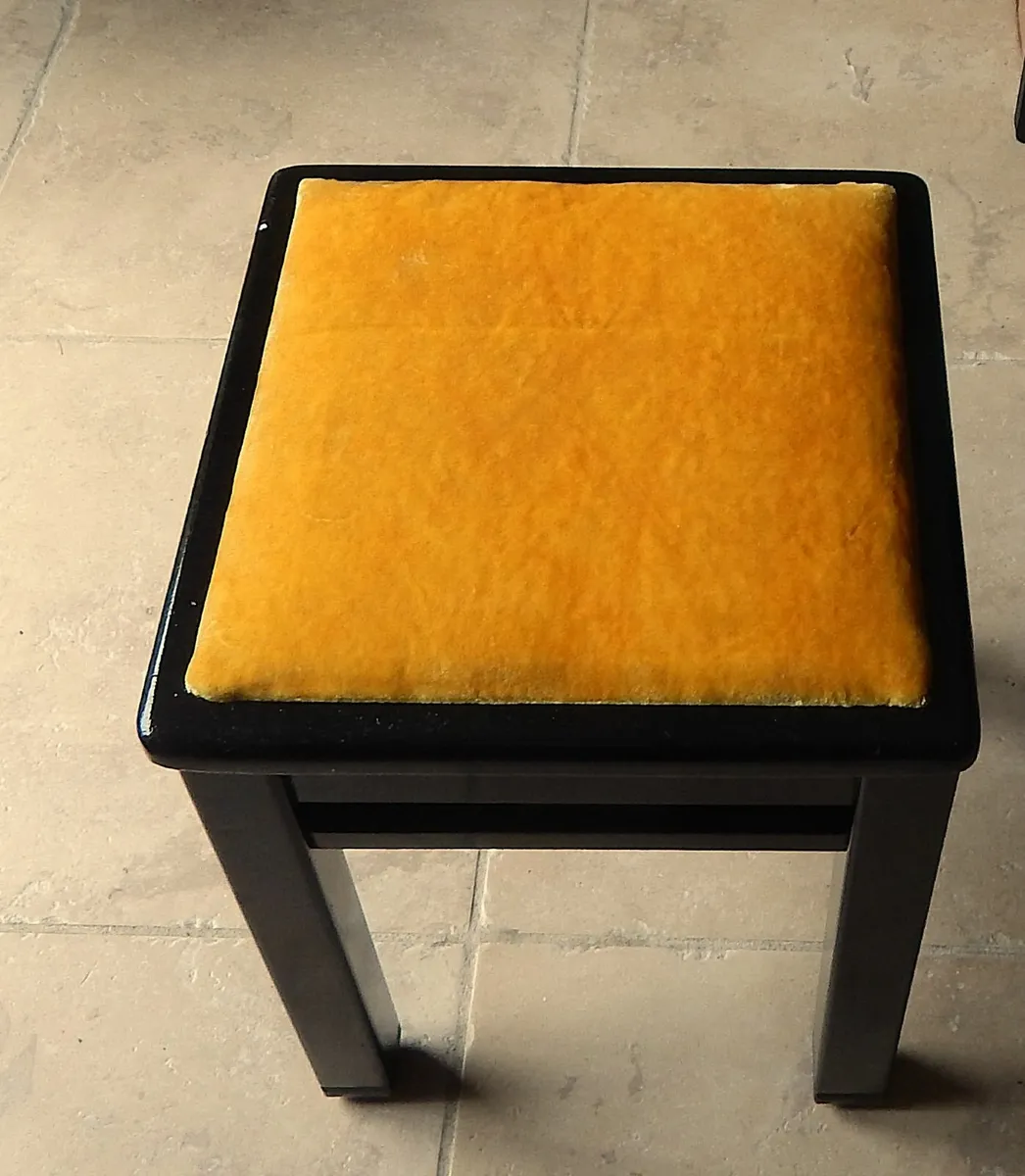 Wooden Piano Stool  with Velvet Seat - Image 2