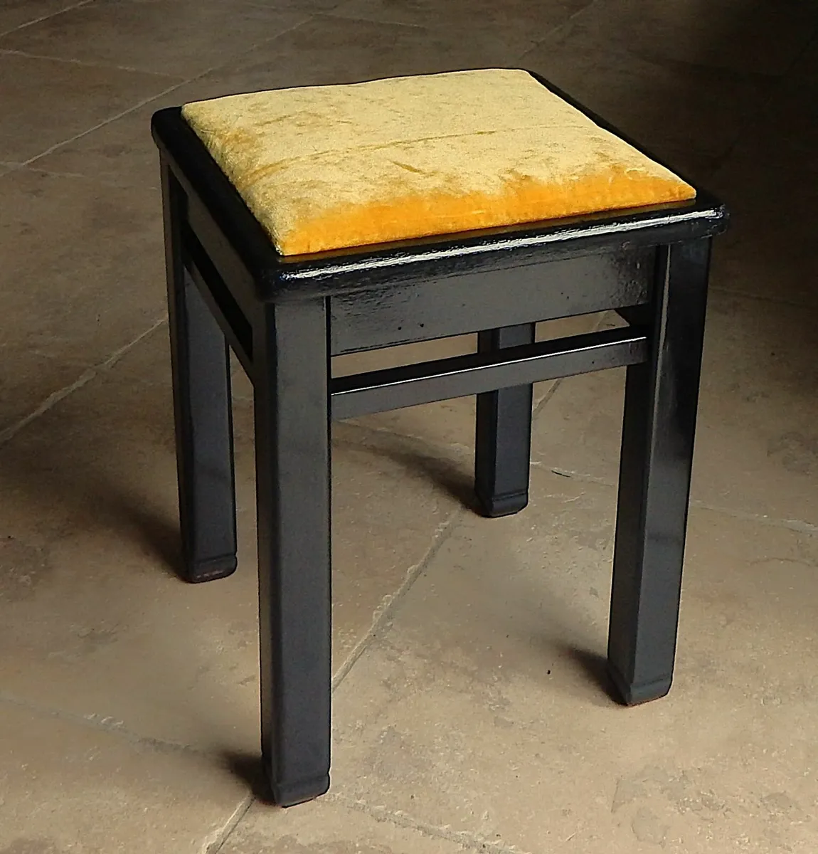 Wooden Piano Stool  with Velvet Seat - Image 4