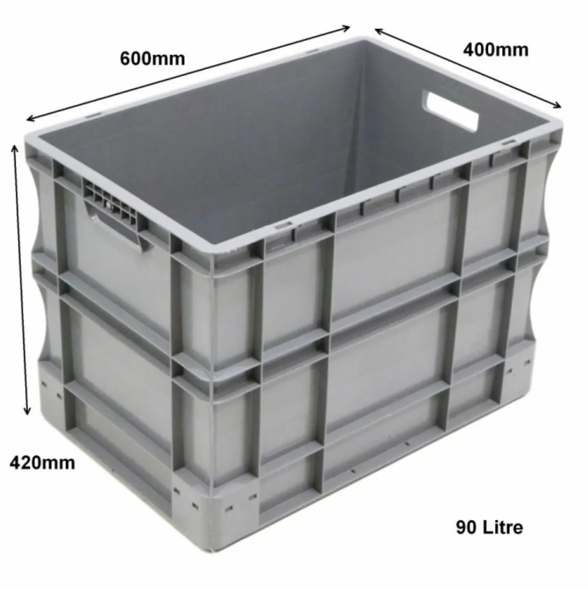 Pack of 5 heavy duty 90L storage boxes - Image 3