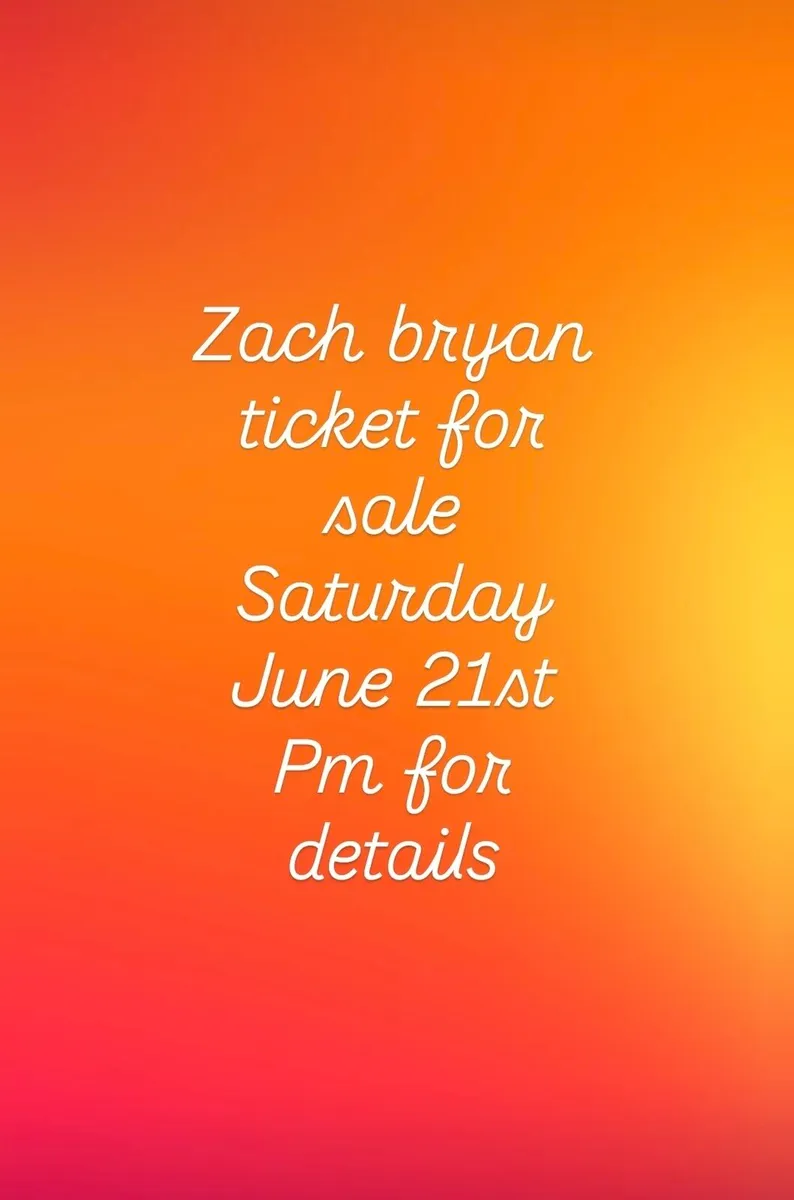 Zach Bryan ticket