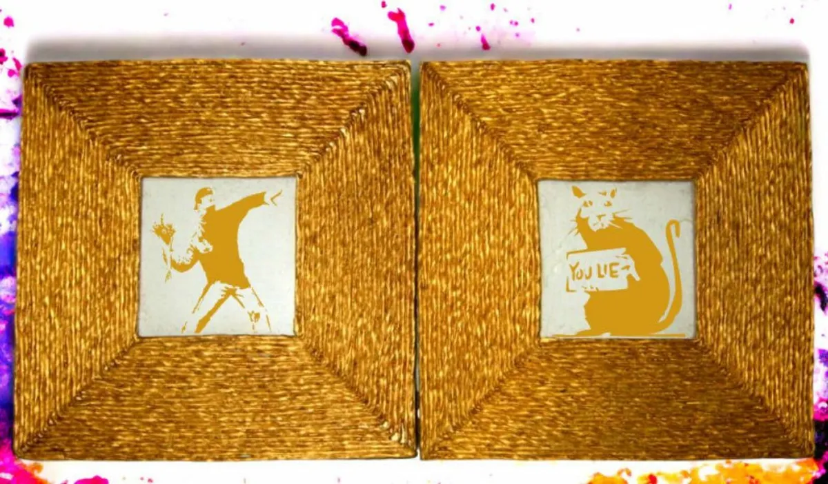 A Duo of 'After Banksy' Artwork - Image 1
