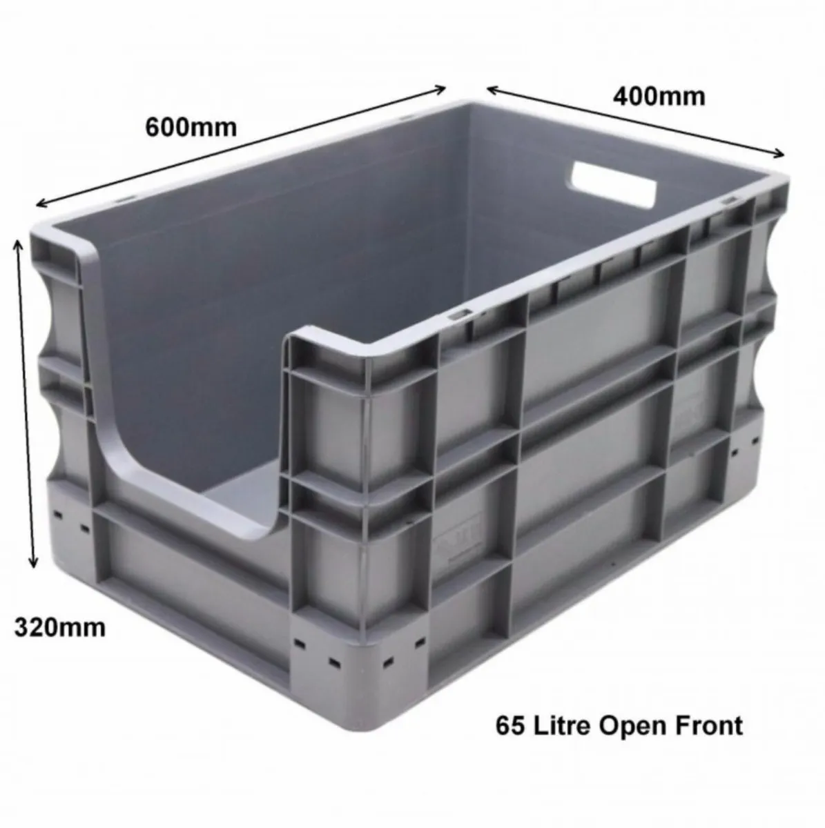 Pack of 5 - Brand new 65L open front  boxes - Image 2