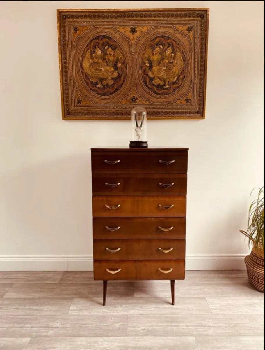 Mid Century Tallboy Chest of Drawers - Image 1