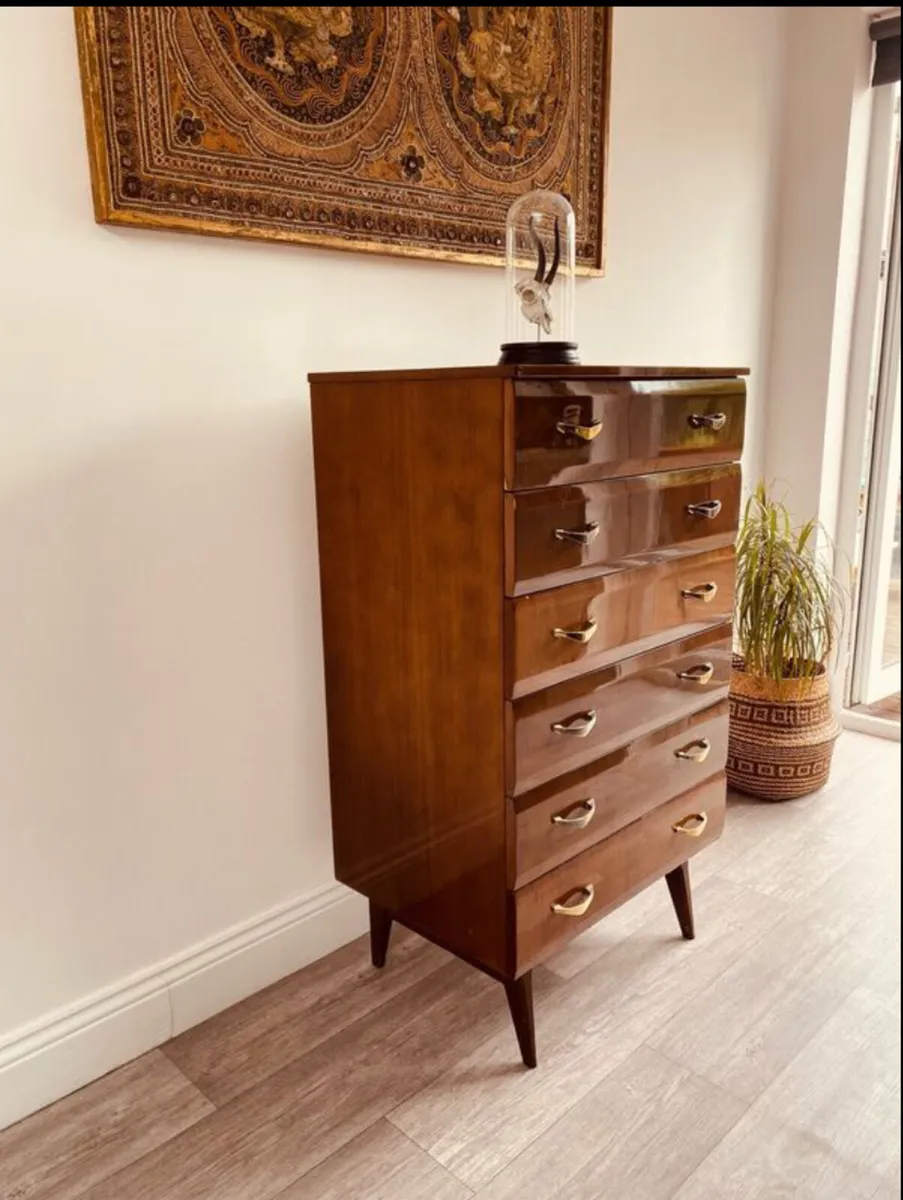 Mid Century Tallboy Chest of Drawers - Image 4