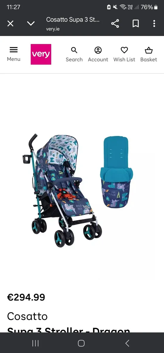 Cosatto supa 3 stroller