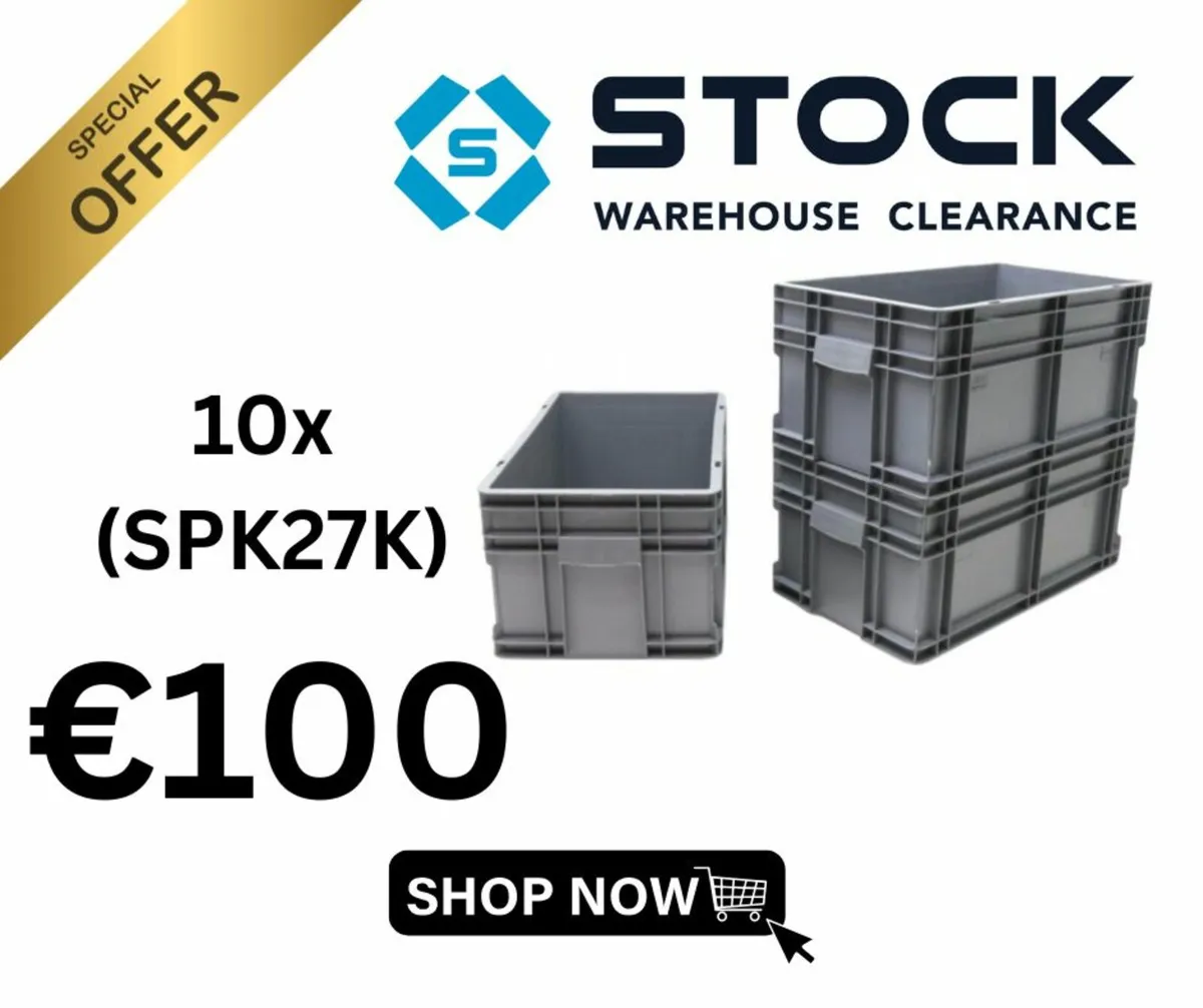 Brand new pack of 10 - 27L storage boxes - Image 1