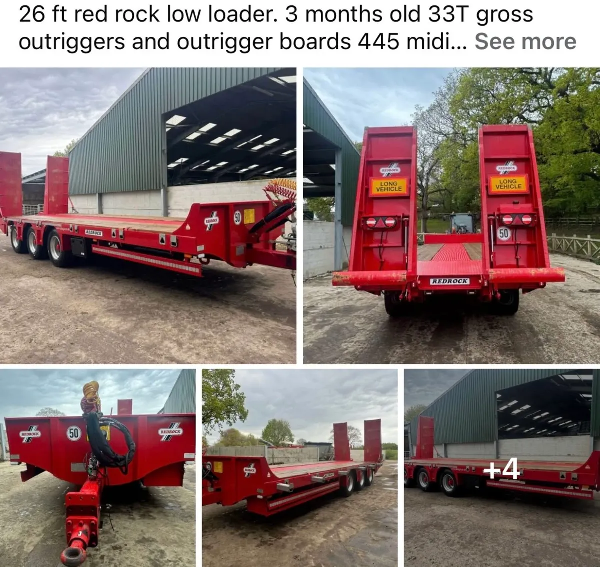 33 tonne Redrock Low Loader for Long term Hire - Image 1