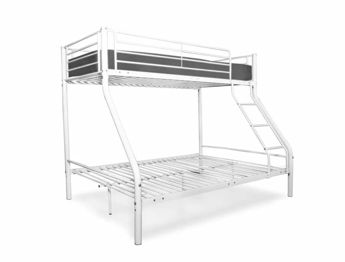 White Double Metal Bunk Bed FREE DELIVERY - Image 2