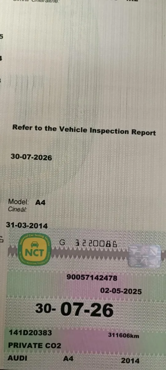 Audi A4, 2.0tdi, 2014, New NCT!! - Image 2