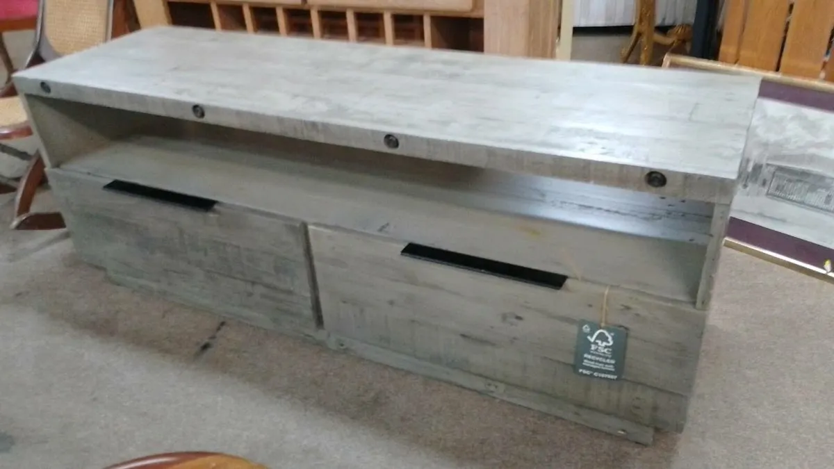 Original FSC Recycles Wood TV Unit - Image 1