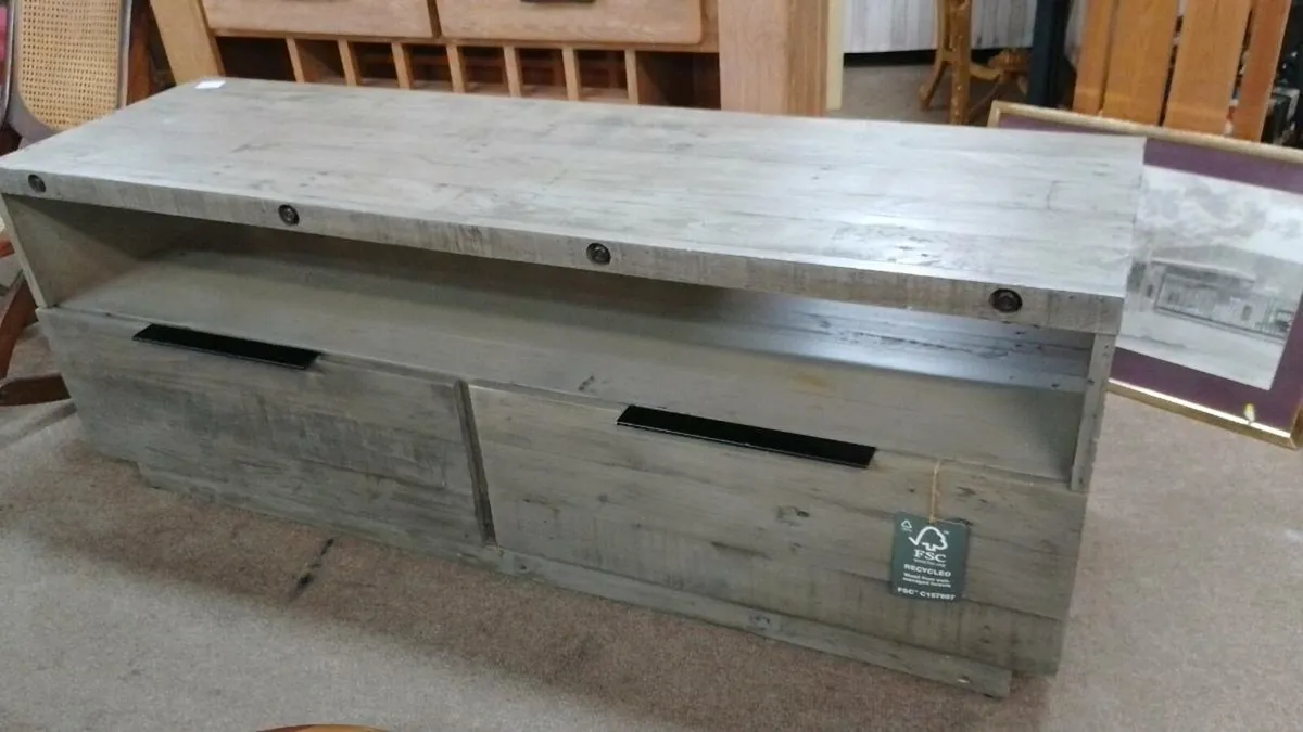 Original FSC Recycles Wood TV Unit - Image 2