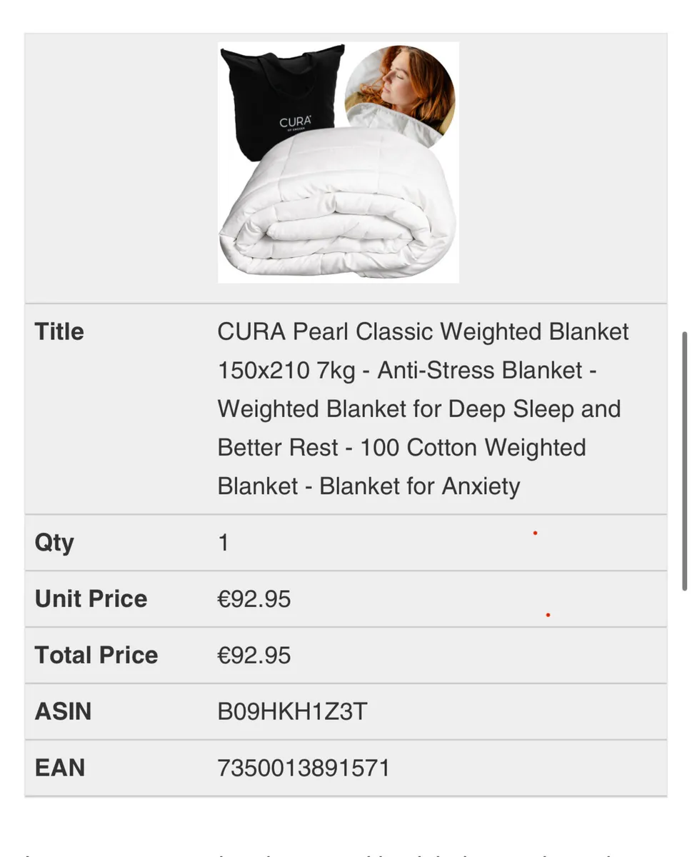 CURA Pearl Classic Weighted Blanket