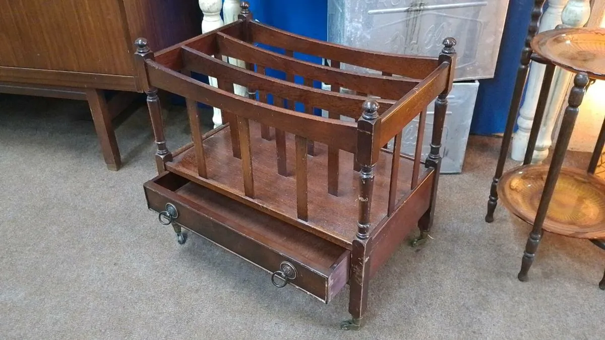 Decorative Mahogany Magazine Canterbury