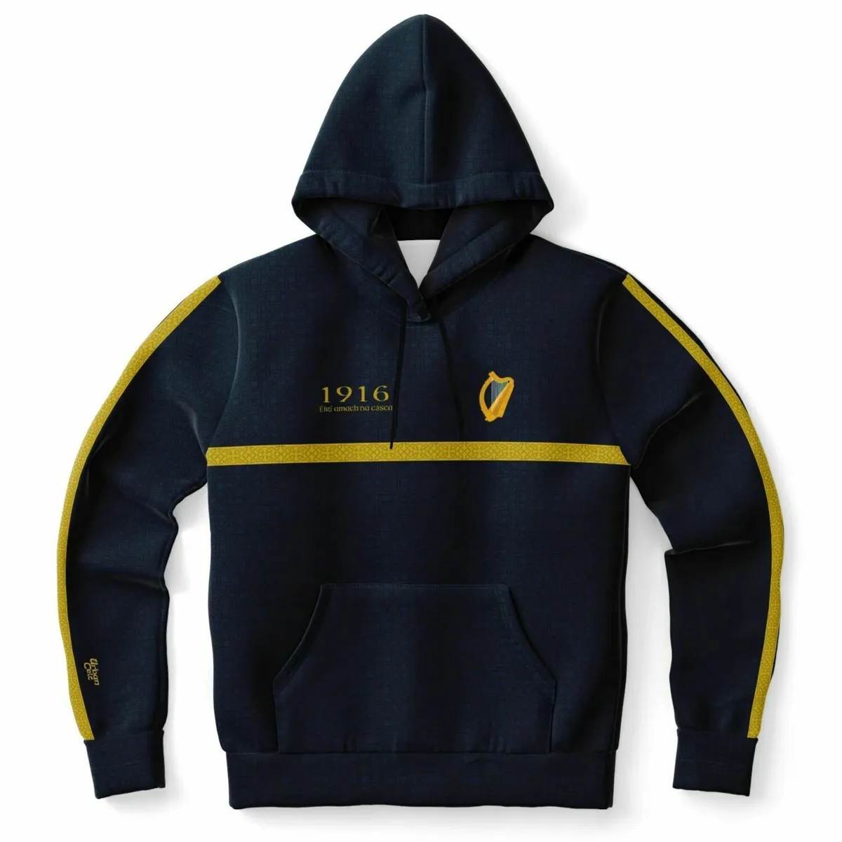 1916 Easter Rising Navy-Gold Hoodie - Image 2