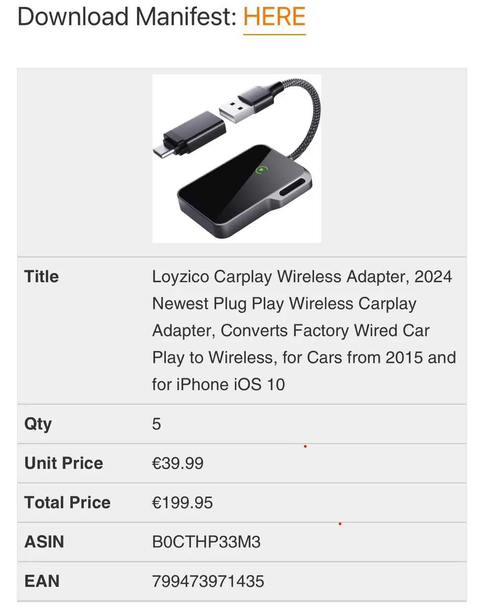 Loyzico Carplay Wireless Adapter