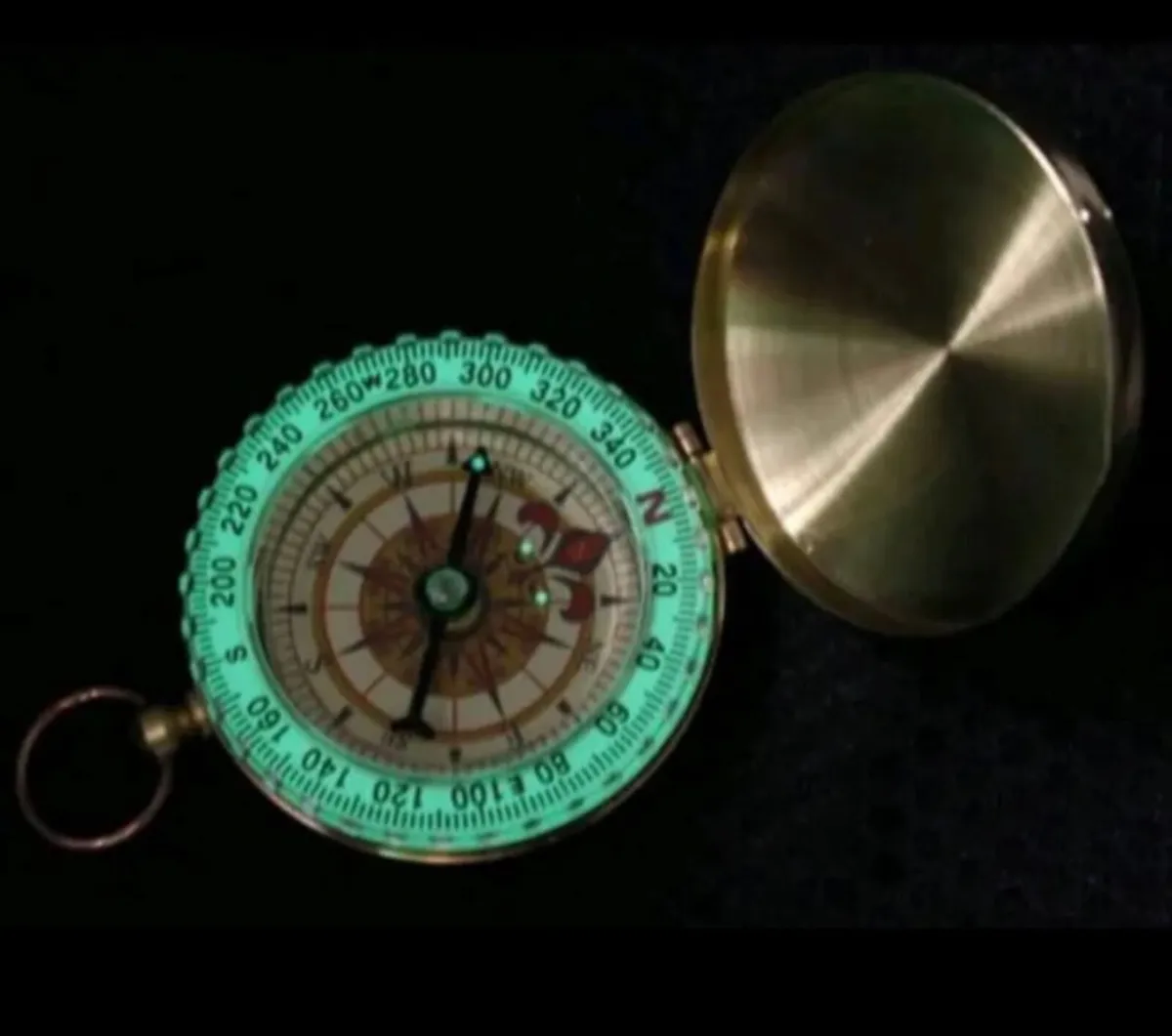 Vintage Style Brass Pocket Compass NEW - Image 4