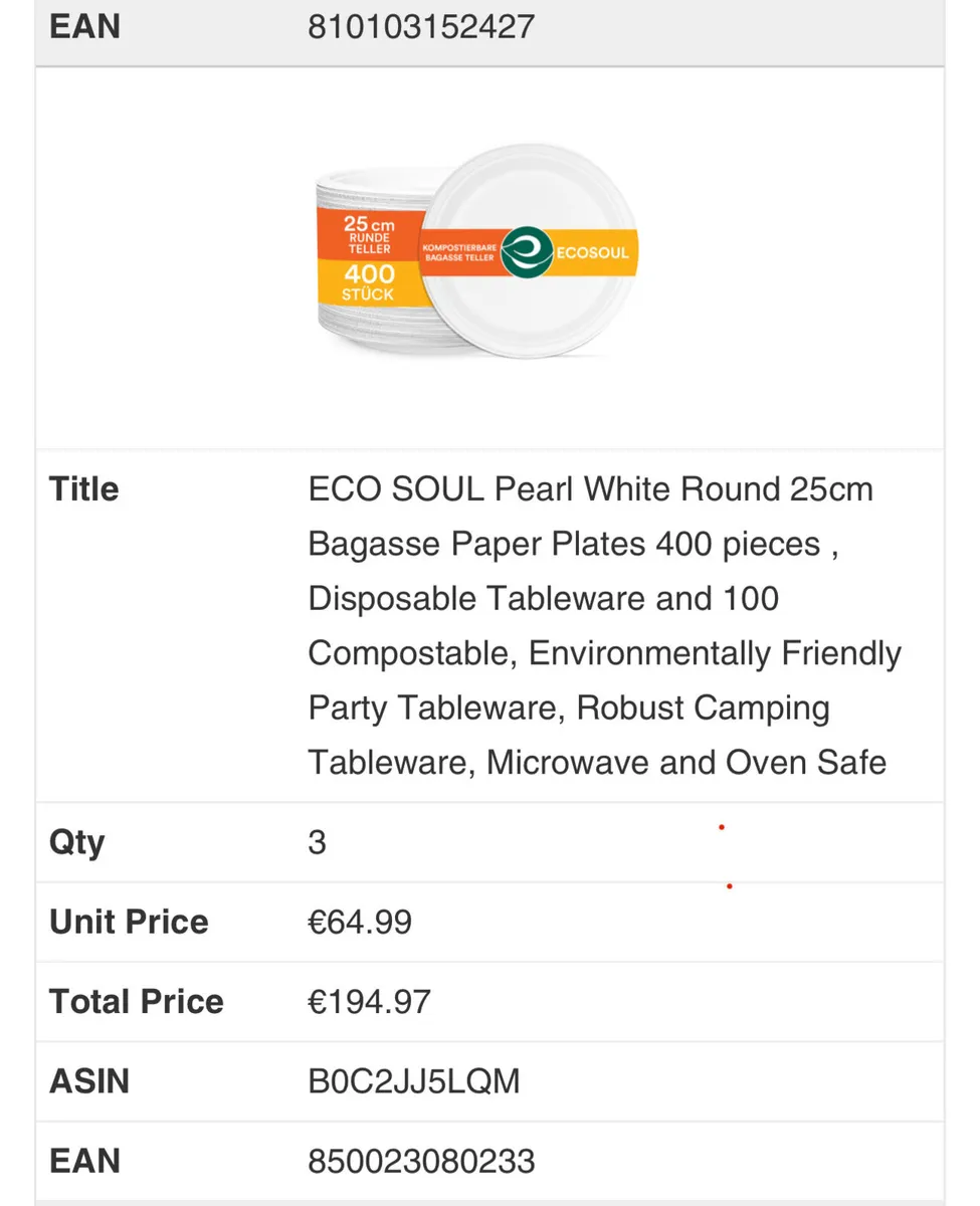 ECO SOUL Bagasse Paper Plates