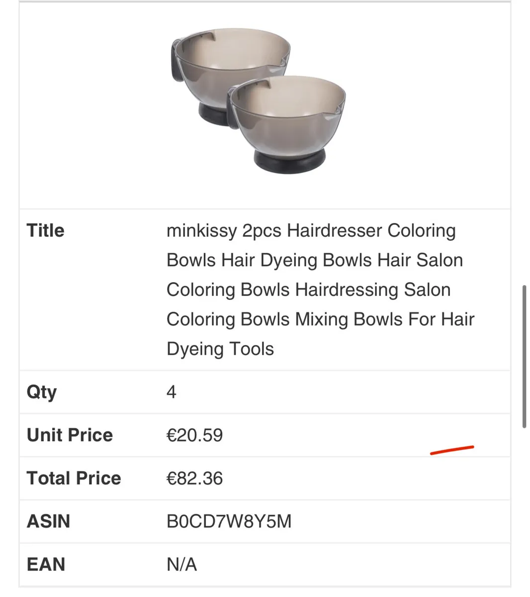 minkissy 2pcs Hairdresser Coloring