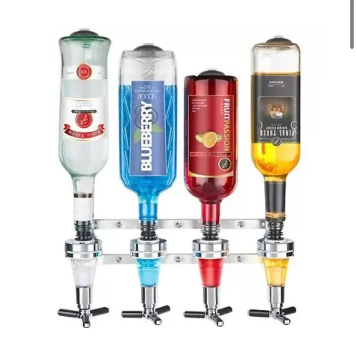 4 Bottle Wall Mounted Optic Dispenser Home Bar NEW - Image 2