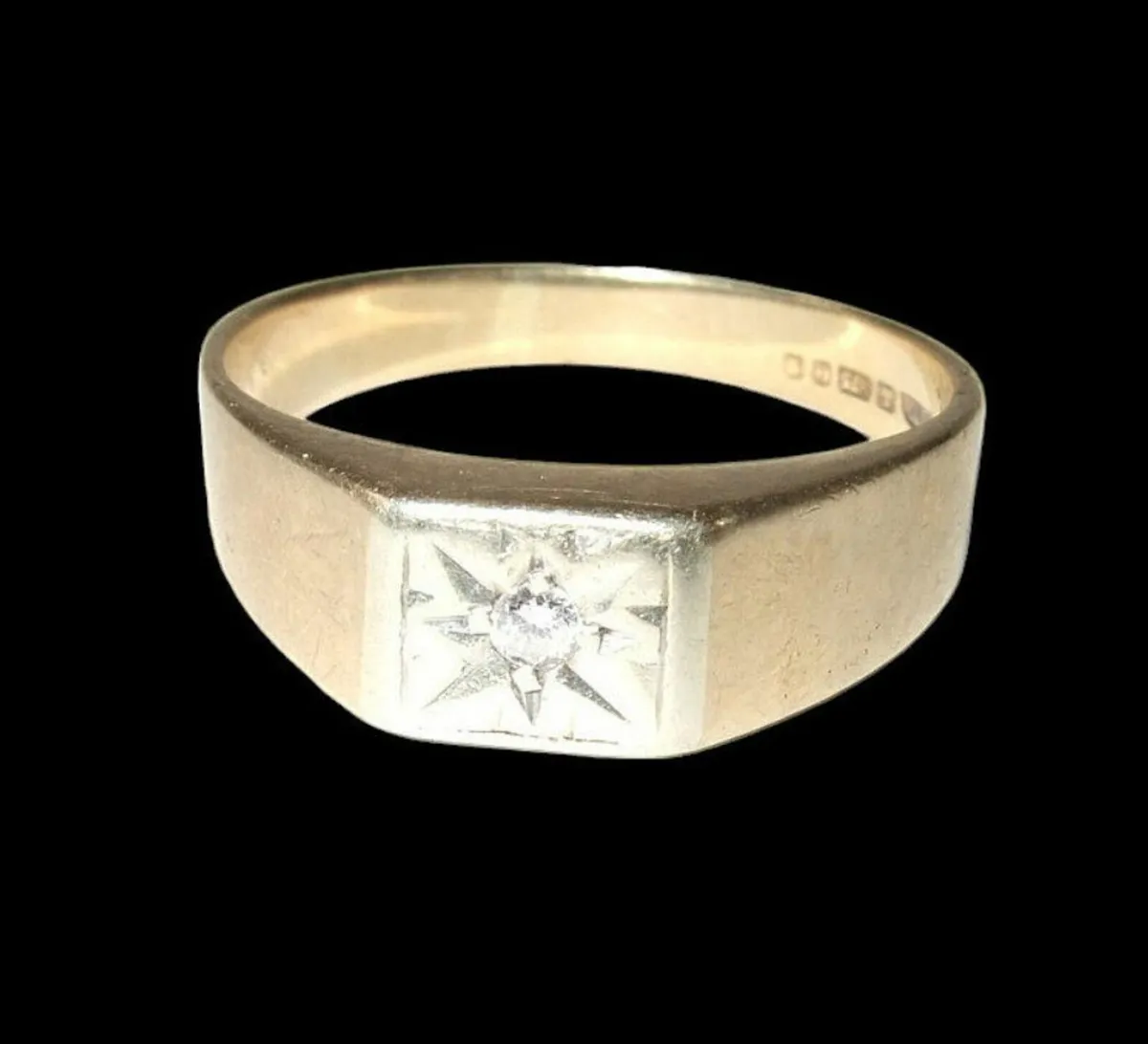 Vintage Hallmarked 9ct Solitaire - Image 1