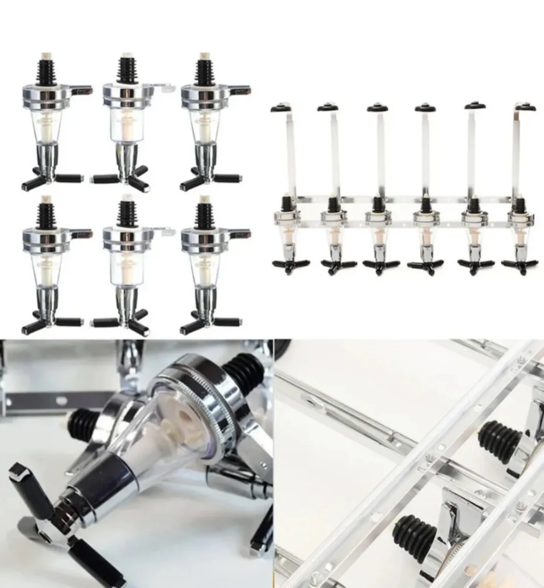 6 Bottle Wall Mounted Optic Dispenser Home Bar NEW - Image 2