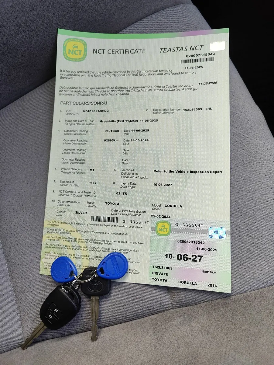 Automatic Hybrid Toyota Corolla New NCT 06/27 - Image 2