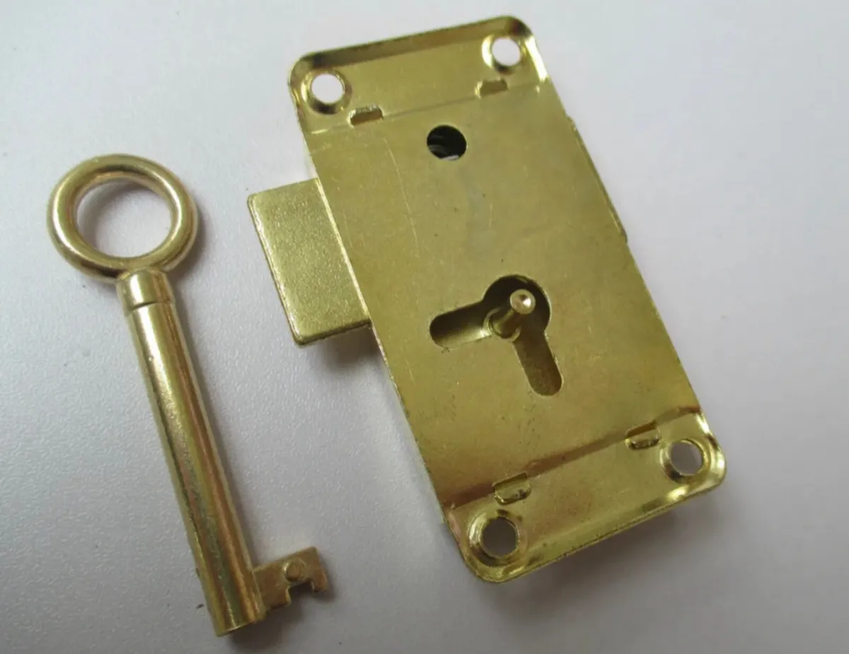 Vintage Retro Style Brass Wardrobe Lock 2sizes NEW - Image 3