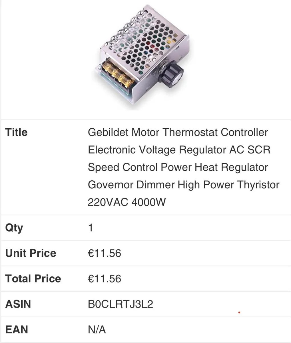 Gebildet Motor Thermostat Controller