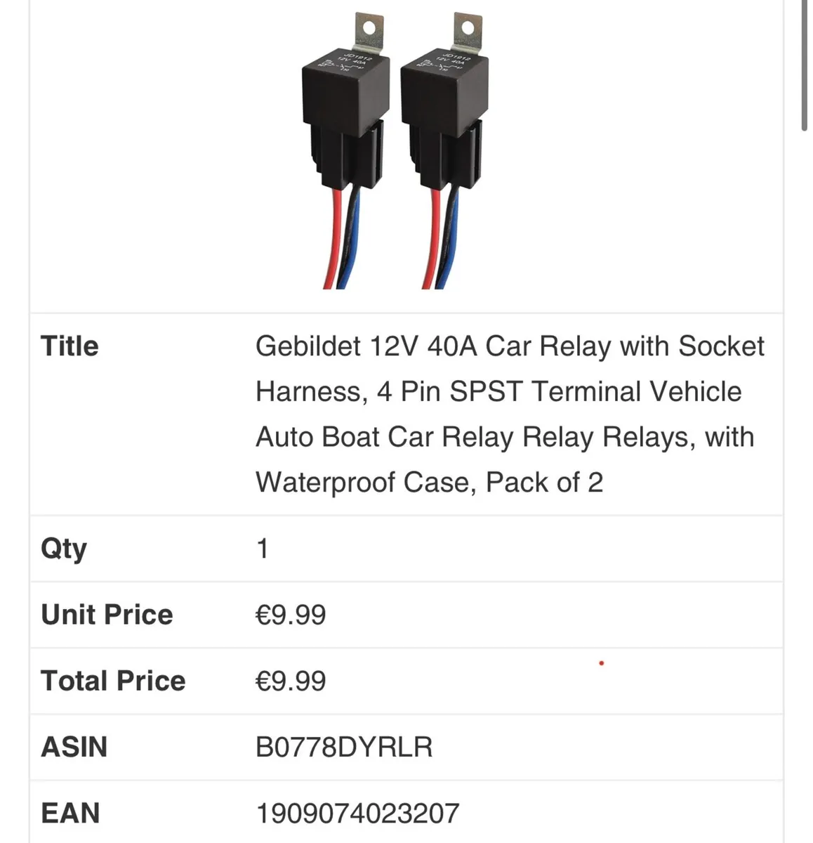 Gebildet 12V 40A Car Relay