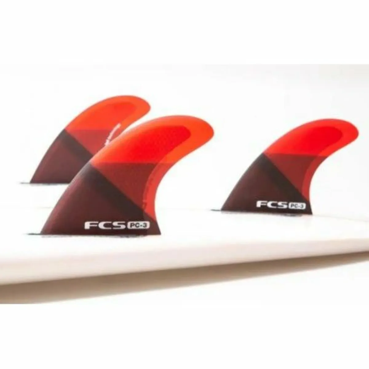 FCS I PC-3 Small Thruster Surfboard Fins Red Slice - Image 2